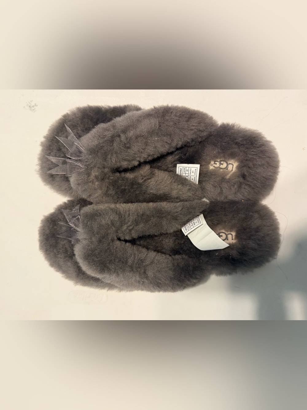 Authentic Ugg Fur Flip Flops Nwver worn